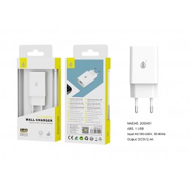 Cargador de Red S. Basic Clover 1 USB sin cable, 2.4A