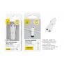 Cargador de Mechero John con carga Rapido, 2*Type-C (PD), Sin Cable, 20+25W/3.4A Max, Blanco