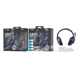 Auriculares Casco Gaming con Micrófono para PS4/Nintendo Switch/Xbox One/Portátil/Tablet/Móvil,Negro+Azul