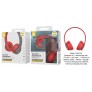 Auriculares Bluetooth con microfono y control de volumen , Negro Rojo