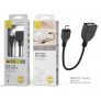 Cable OTG - Mini USB, 0,2m Negro