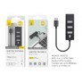 lector TYPE-C Hub 4 entrada USB Compatible con OTG ,Negro