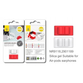 Soporte de Earpods para banda de Reloj, 2 en 1, Color Balnco y Rojo