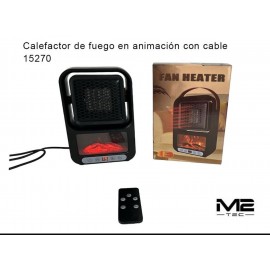 Calefactor de fuego en animacion con cable