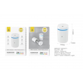 Humidificador Aroma Air luz Ambiente RGB Capacidad 260ML , 40ml/H,2W, Blanco